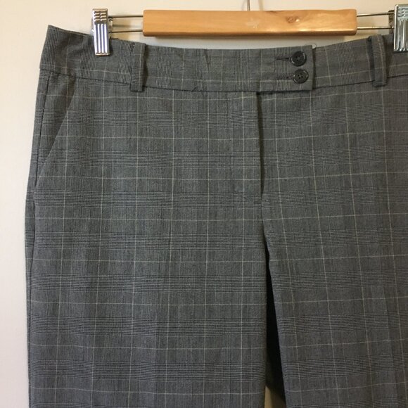 Wide Leg Low-Rise Plaid Dress Pants - Picture 3 of 12
